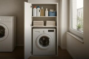 Armário lavanderia EJV Shoop: organize sua área com praticidade e estilo