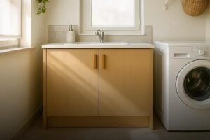 Armário MDF: transforme sua lavanderia com organização e estilo