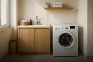 Comprar tanque com gabinete EJV Shoop: otimize sua lavanderia com estilo e praticidade